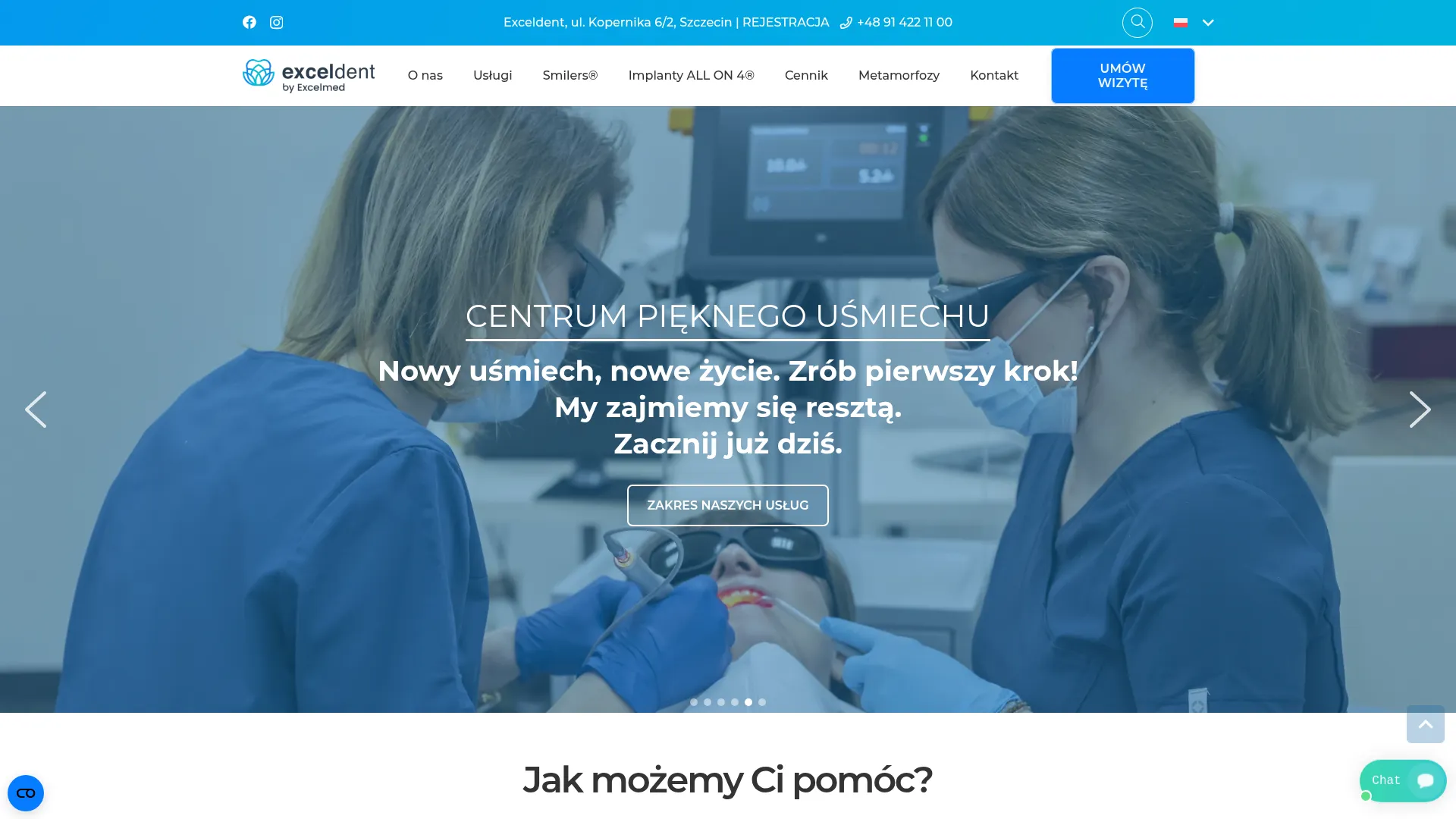 Zrzut ekranu strony Excelmed Sp. Cywilna Monika Rączkowiak Bartosz Rączkowiak