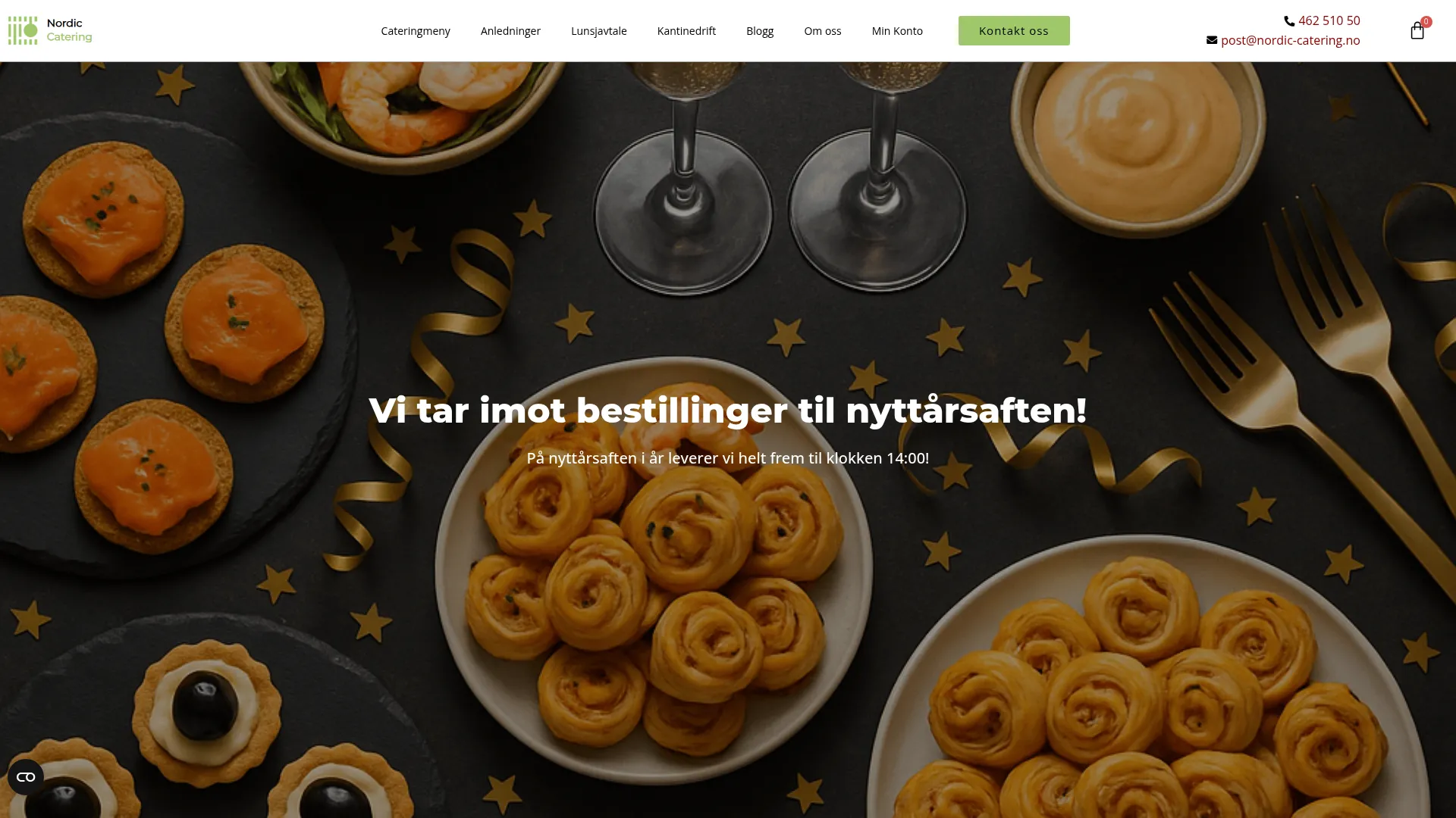 Zrzut ekranu strony Nordic Catering
